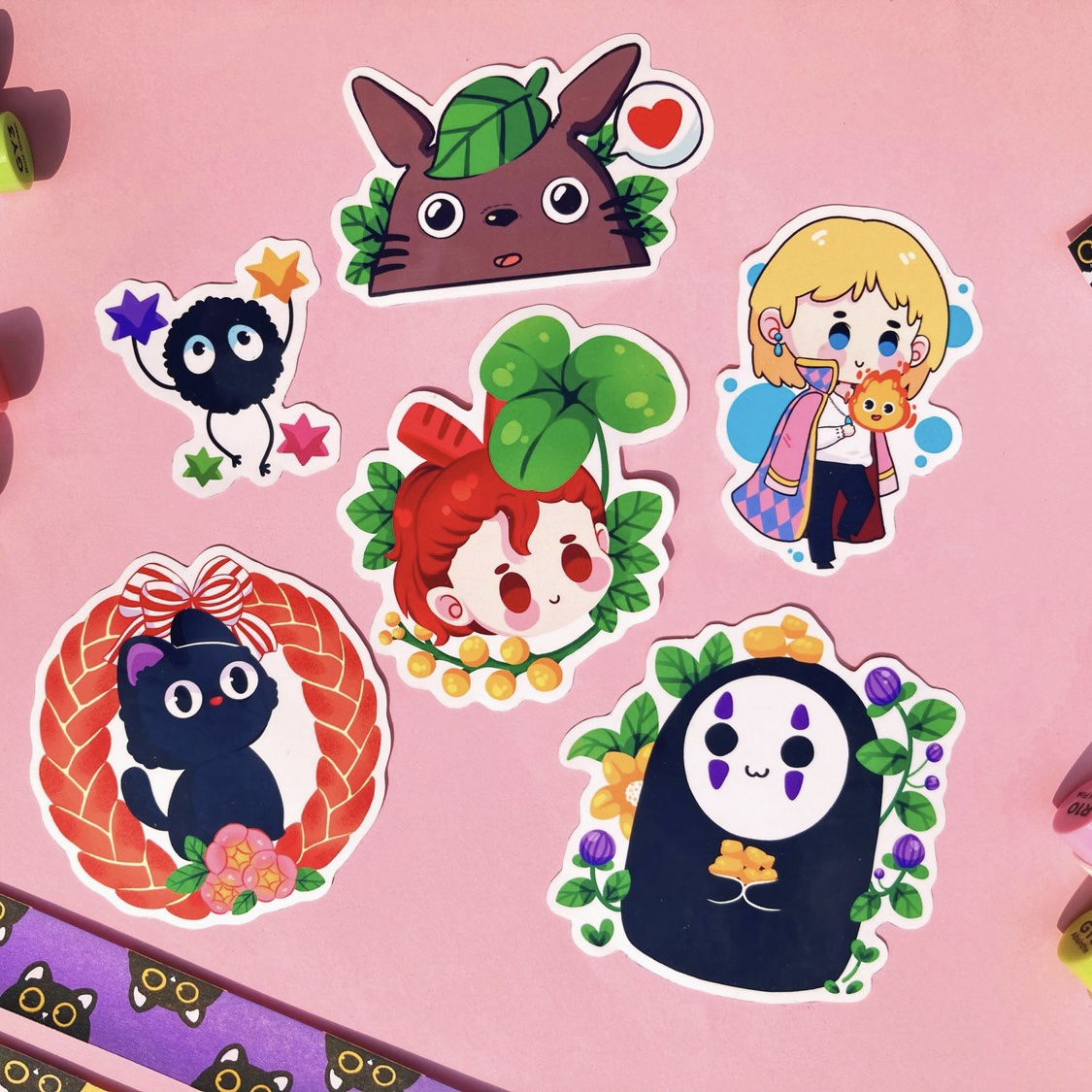 Ghibli Studio Stickers (Set of 6)