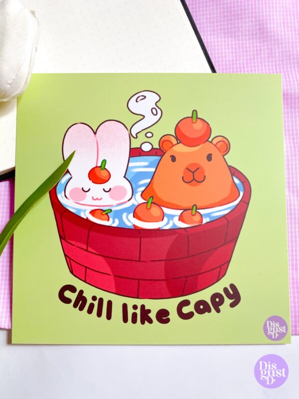 Chill like Capybara Art Print