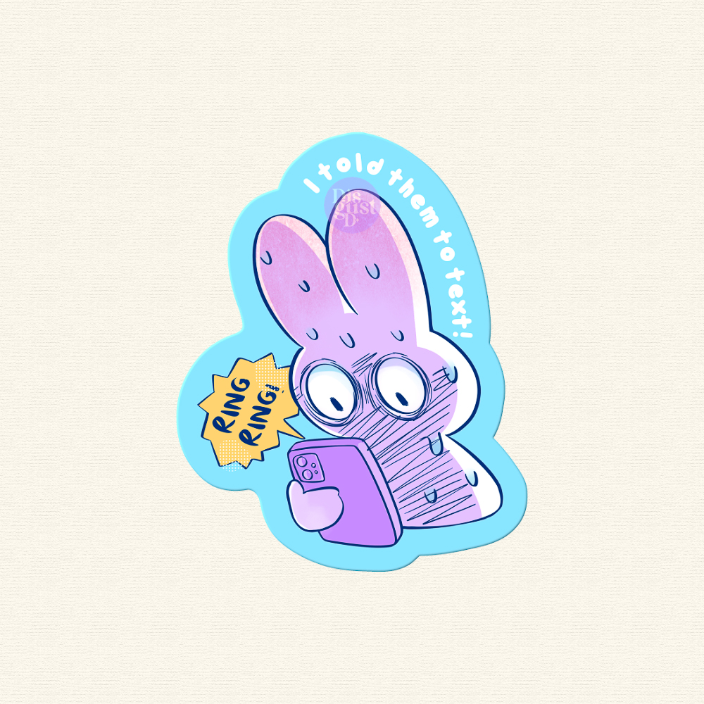 No calls vinyl sticker