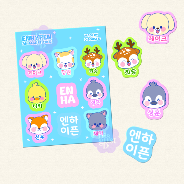 ENHYPEN sticker sheet