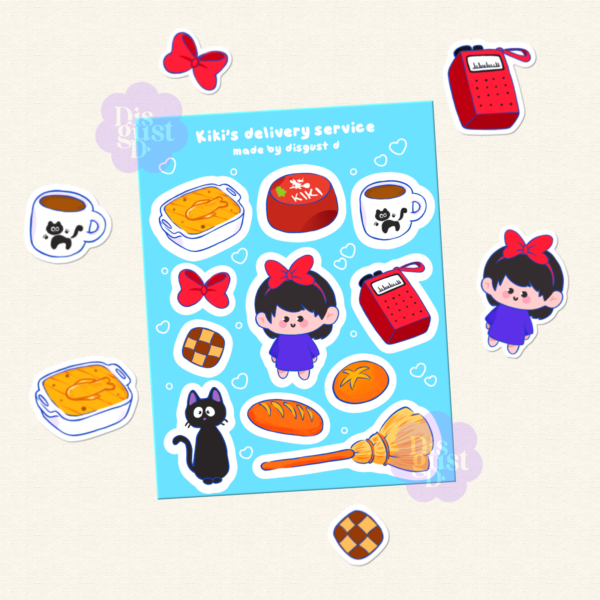 Kiki’s delivery sticker sheet