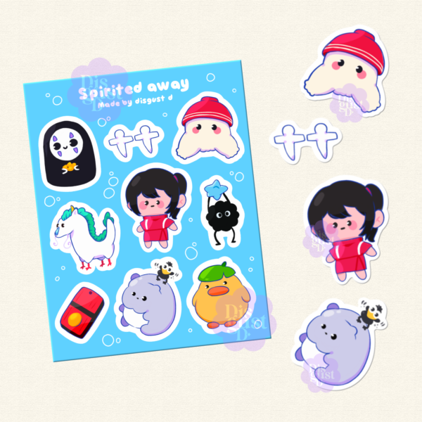 Spirited away sticker sheet